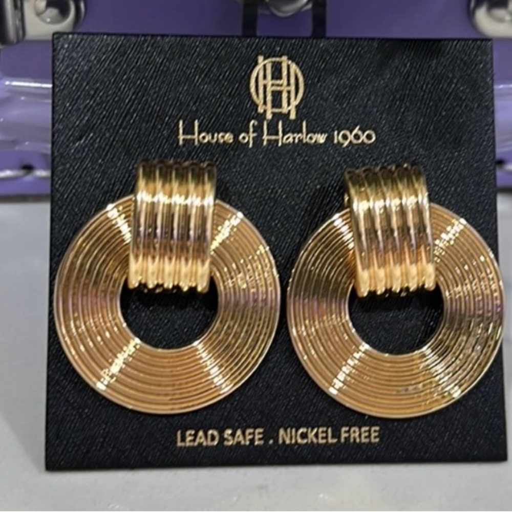 💓House of Harlow 1960  round  earrings.